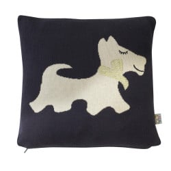 Organic cotton cushion cover - Scotty dog