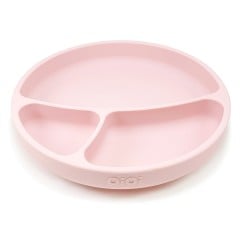 Baby plate with compartments with suction cup - oven and microwave compatible - latex, plastic and BPA free