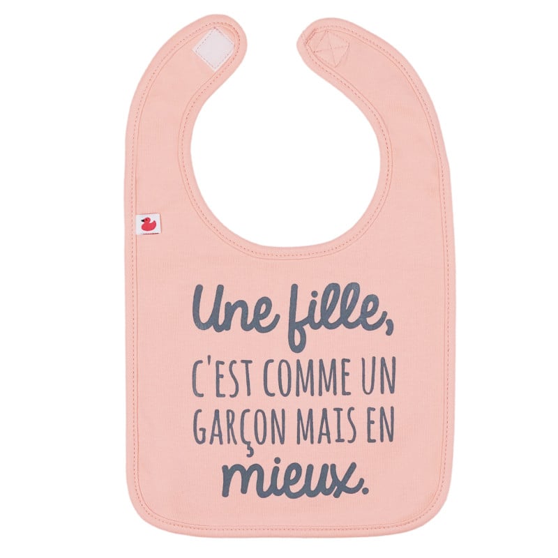 Personalized baby bib - A girl is like a boy but better
