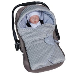 Reversible and multi-use wraparound cover for car seat Étoiles