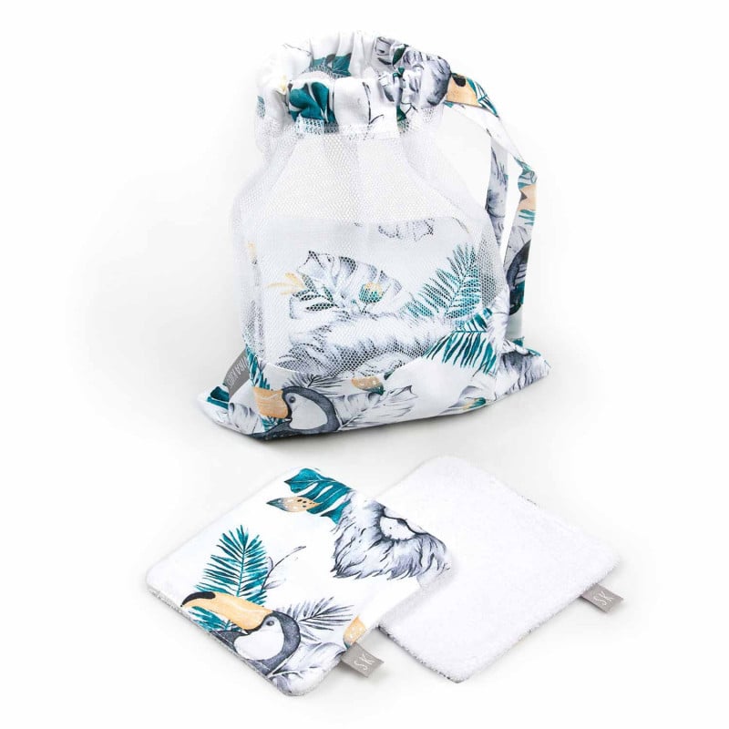 Washable cotton baby wipes, PALM TREE