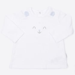 2-piece baby pajamas in organic cotton, Rabbit