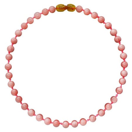 Natural Stone Baby Necklace - Rose Quartz