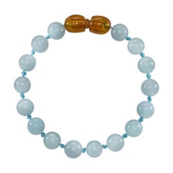 Natural stone baby bracelet - Aquamarine Beryl
