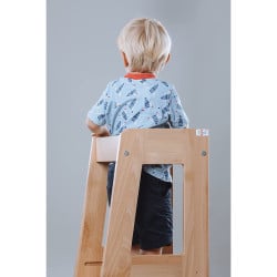 FELIX Montessori learning and observation tower, Natural wood