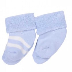 Striped baby socks in organic terry cotton - pack of 2 pairs